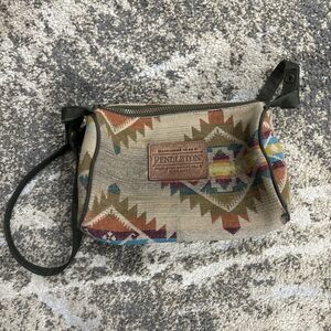 Pendleton Southwestern Aztec Multicolor Shoulder Bag w/Removable Strap 100% Wool